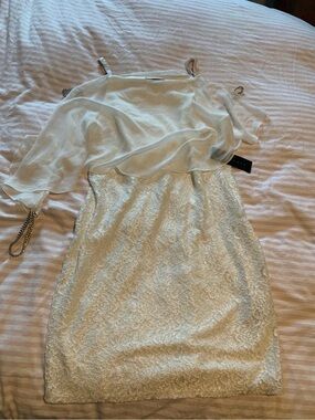 Scarlett Ivory Lace and Sheer Slip Dress
